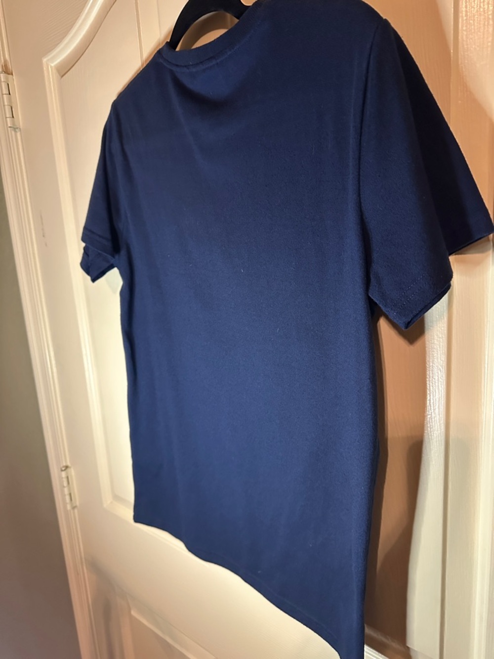 Superdry Embossed Logo Short Sleeve Tee - Navy Blue - Picture 4 of 5